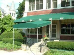 patio awning with walkway
